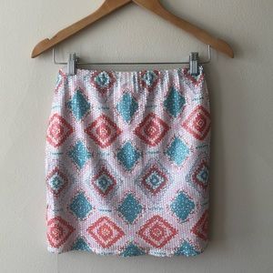 Sequin pattern mini skirt